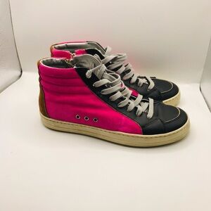 P448 High-Top Sneakers in Pink, Black, Brown